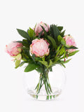 Floralsilk Artificial Pink Peonies in Globe