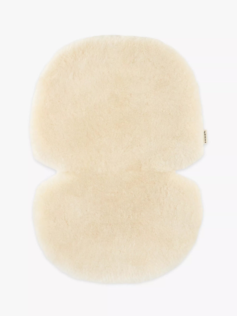 BINIBAMBA Sheepskin Newborn Baby Pram/Basket Liner, Milk