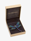Jon Richard Crystal Dragonfly Brooch Gold Multi