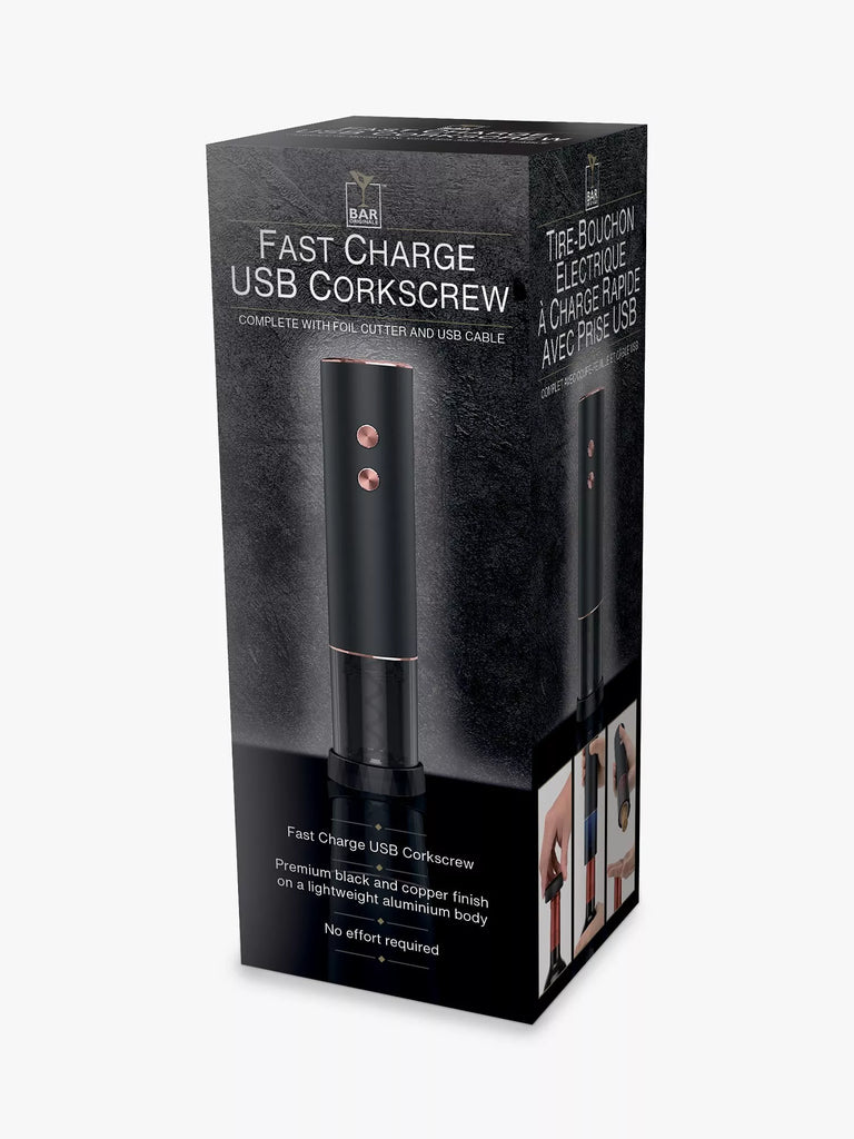 Bar Originale Vinology Fast Charge USB Electric Corkscrew