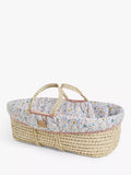 John Lewis Prairie Floral Print Moses Basket, Brown/Multi - McGrocer