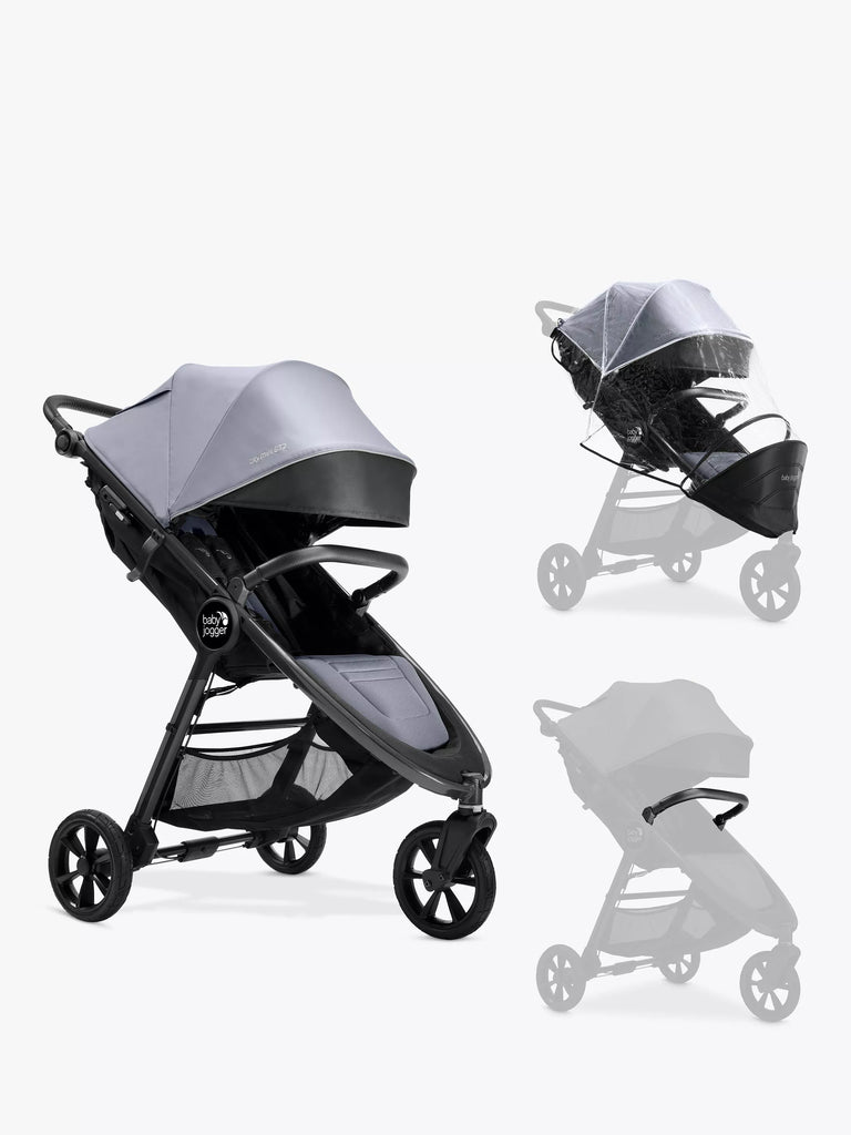 Baby Jogger City Mini GT2 Pushchair, Belly Bar & Weather Shield, Commuter