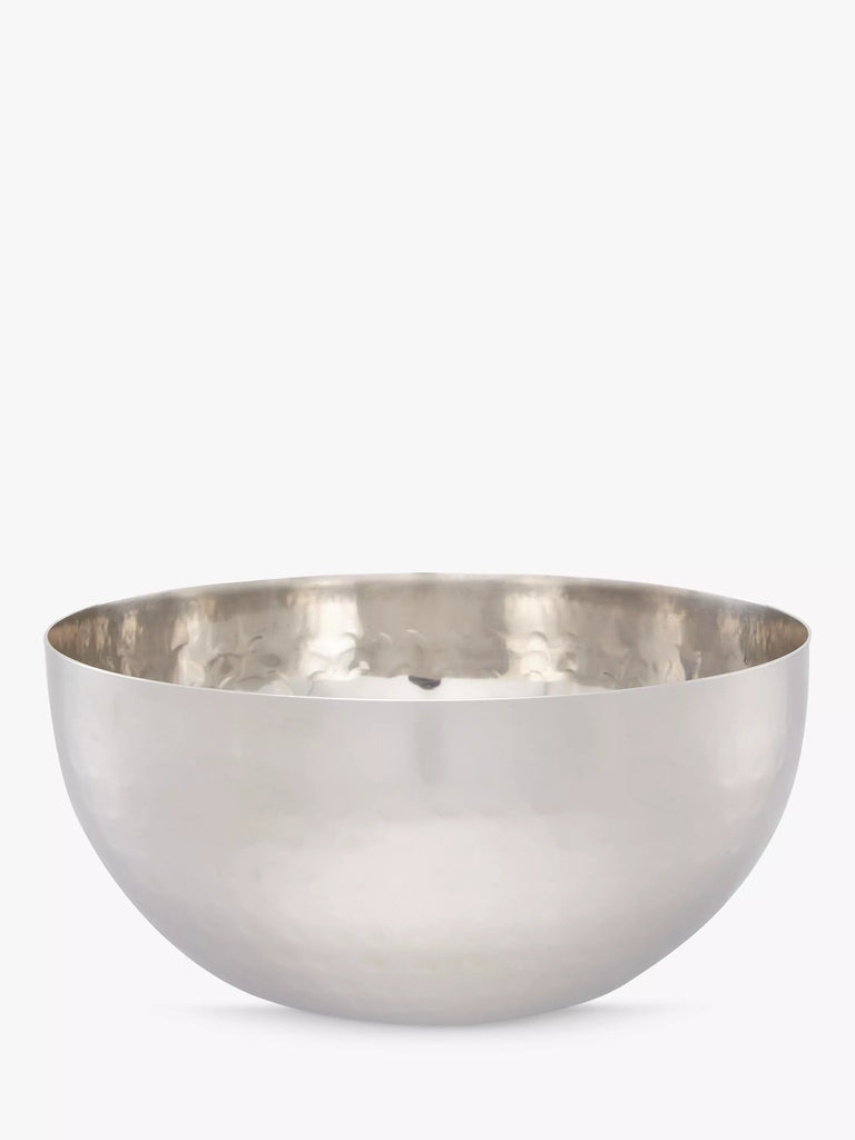 John Lewis Hammered Stainless Steel Small Serving Bowl, 12cm, Silver