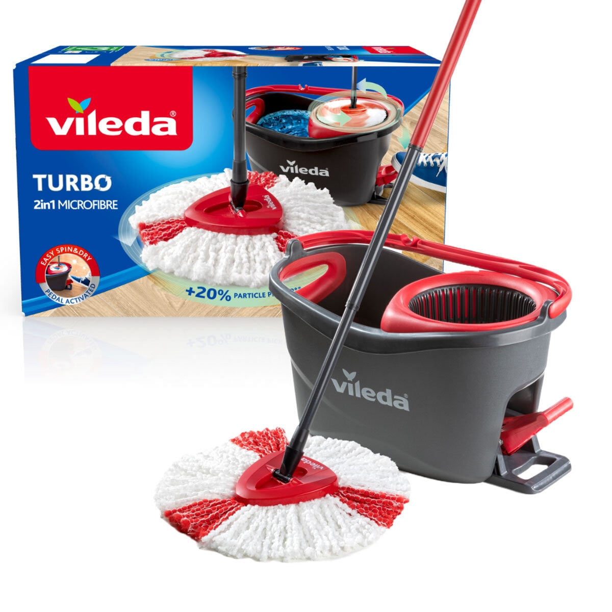 Vileda Turbo 2 in 1 Microfibre Mop and Bucket Set GOODS Costco UK