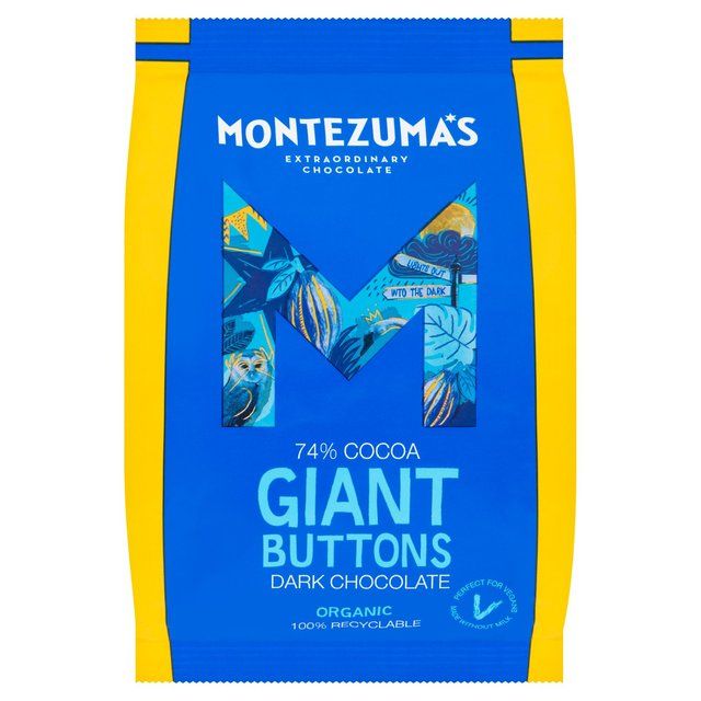 Montezuma's 73% Cocoa Dark Chocolate Giant Buttons   180g