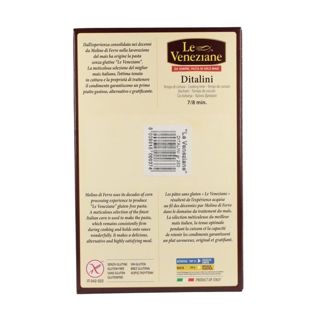 Le Veneziane Gluten Free Ditalini Little Pasta   250g