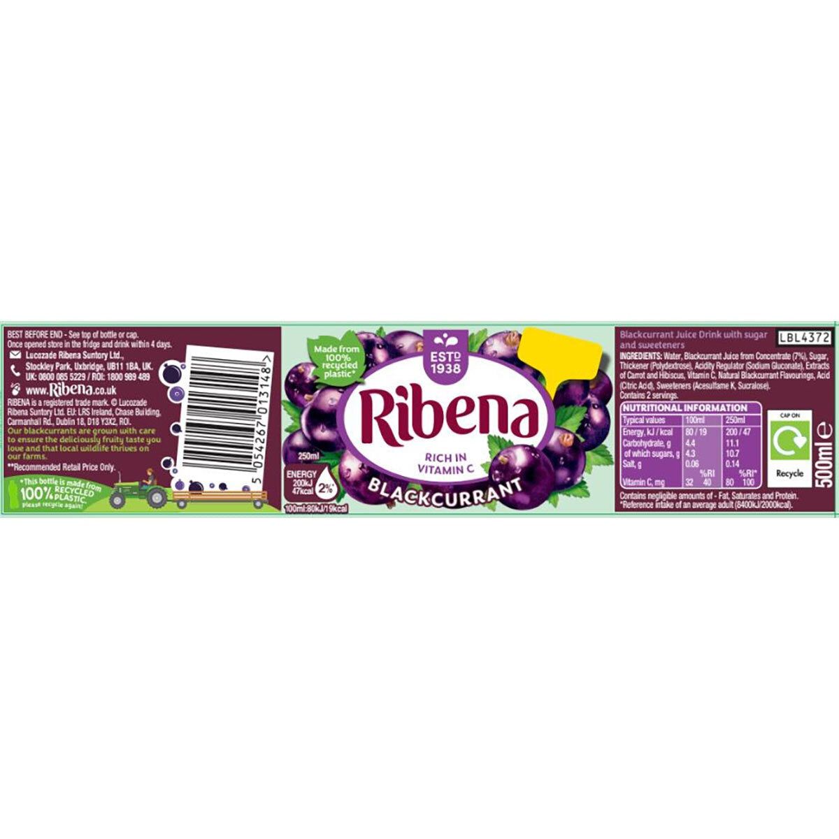 Ribena Blackcurrant PMP £1.00, 12 x 500ml GOODS Costco UK