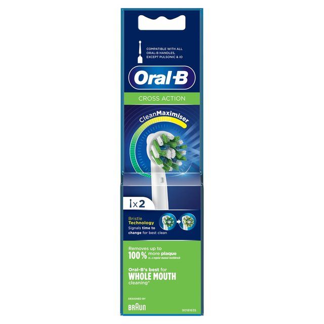 Oral-B CrossAction Toothbrush Heads - White   2 per pack GOODS M&S   