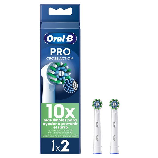 Oral-B CrossAction Toothbrush Heads - White   2 per pack GOODS M&S   