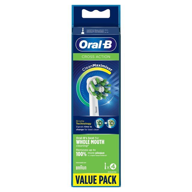 Oral-B CrossAction Toothbrush Heads - White   4 per pack GOODS M&S   