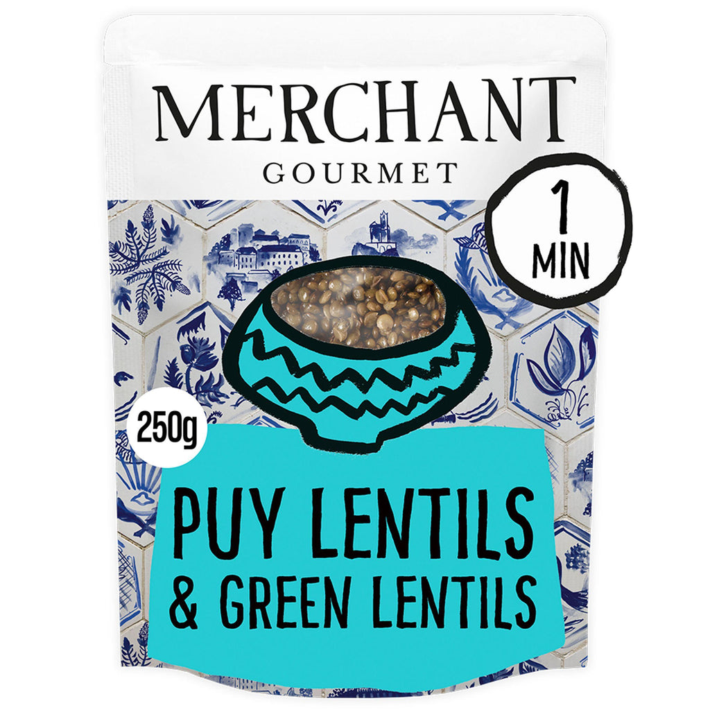 Merchant Gourmet Puy Lentils & French Green Lentils Simply Cooked 250g