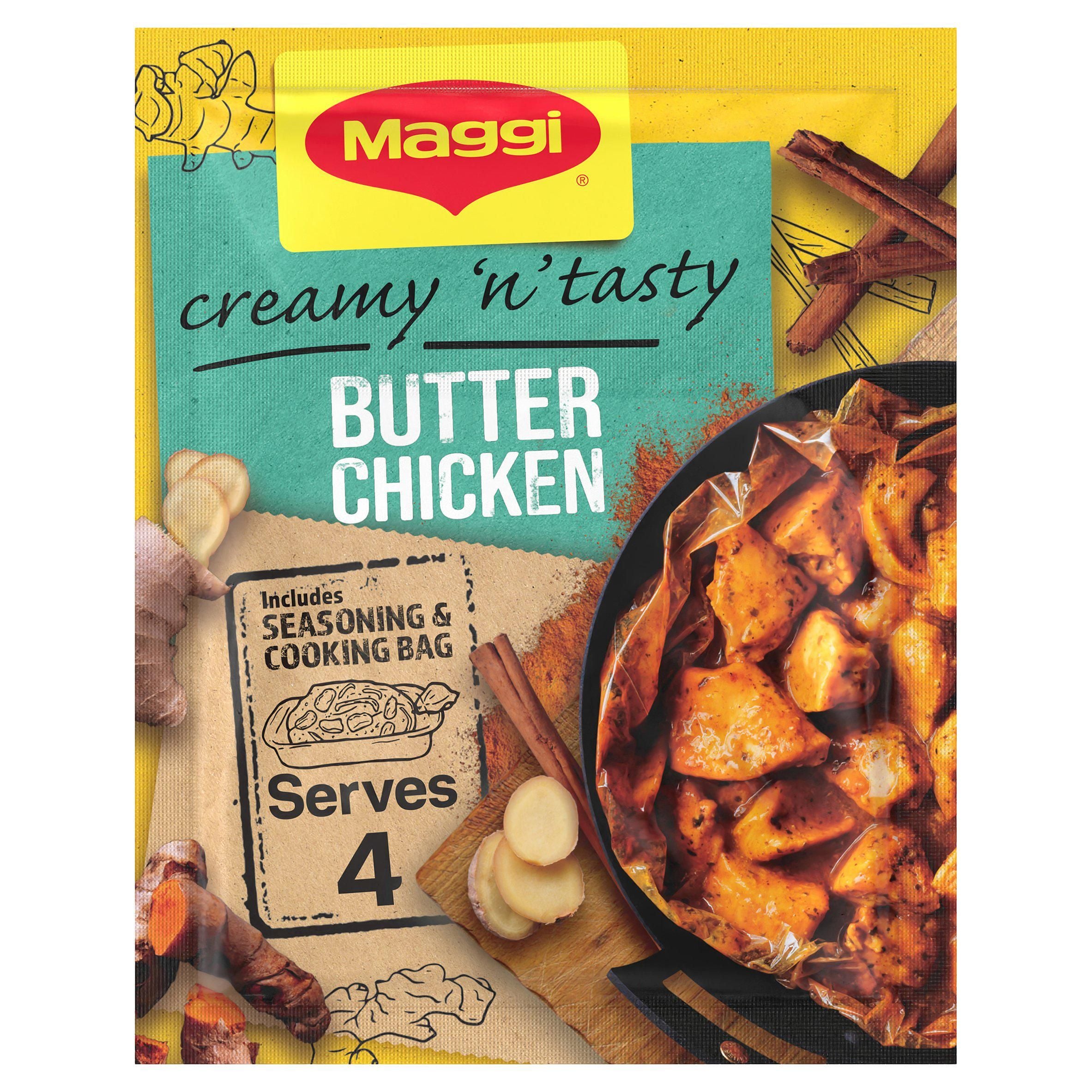 Maggi So Juicy Creamy & Tasty Butter Chicken Herbs & Spices Recipe Mix GOODS Sainsburys   