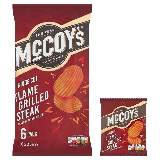 McCoy's Flame Grilled Steak Multipack Crisps   6 per pack