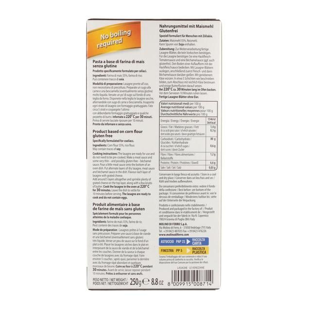 Le Veneziane Gluten Free Lasagne Sheets   250g GOODS M&S   