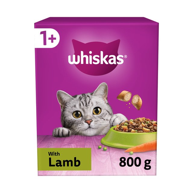 Whiskas 1+ Adult Dry Cat Food with Lamb   800g GOODS M&S   