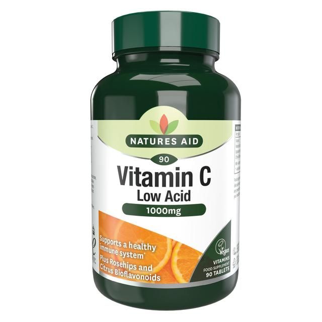 Natures Aid Low Acid Vitamin C Tablets 1000mg    90 per pack GOODS M&S   