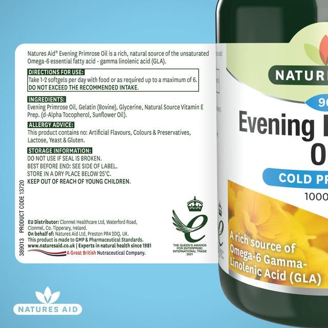 Natures Aid Evening Primrose Oil Soft Gel Capsules 1000mg GOODS M&S   