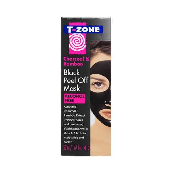 T-Zone Charcoal & Bamboo Black Peel Off Mask 50ml GOODS Superdrug   