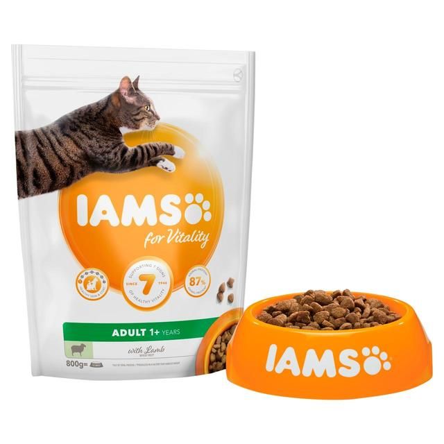 IAMS for Vitality Adult Cat  Food With Lamb   800g