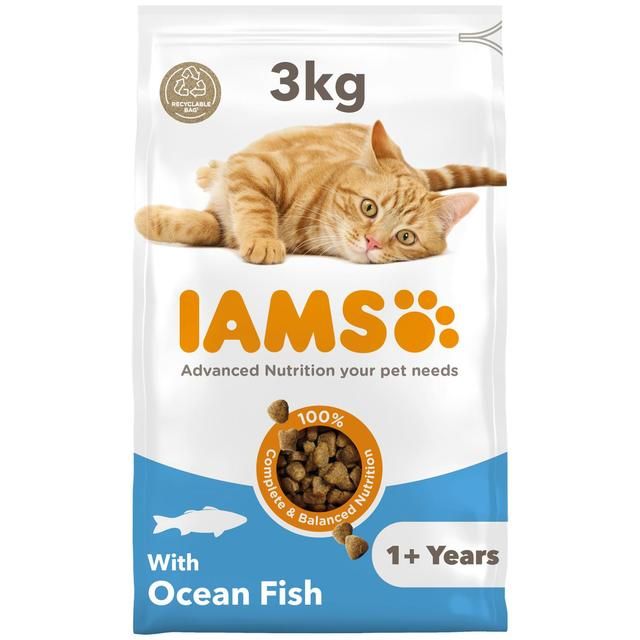 IAMS Adult Dry Cat Food Ocean Fish   3kg