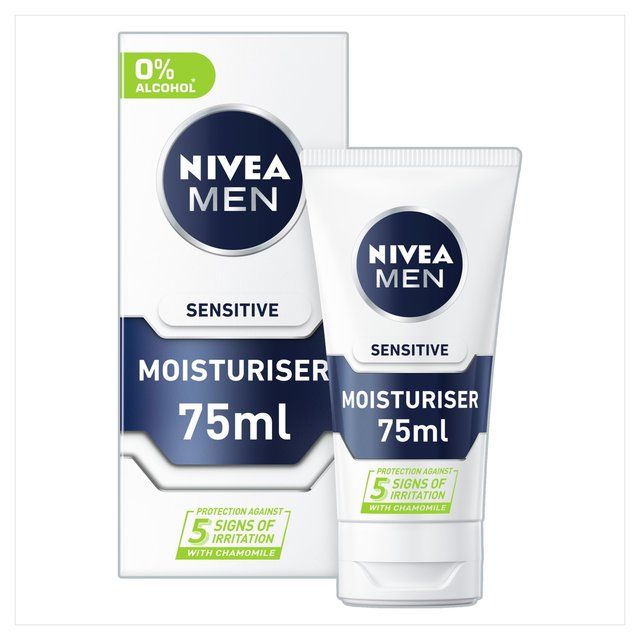 NIVEA MEN Sensitive Face Moisturiser with 0% Alcohol    75ml