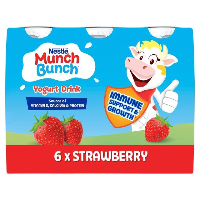 Munch Bunch Strawberry Drinkys   6 x 90g