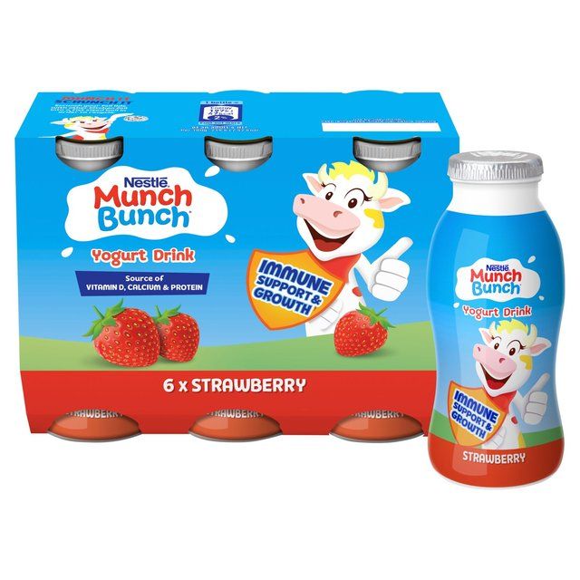 Munch Bunch Strawberry Drinkys   6 x 90g