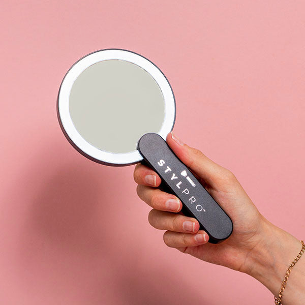 STYLPRO Twirl me up LED Hand Held Compact Mirror GOODS Superdrug   