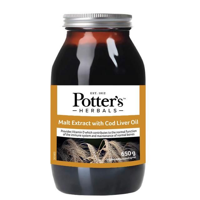 Potters Herbals Malt Extract with Cod Liver Oil Liquid    650g