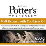 Potters Herbals Malt Extract with Cod Liver Oil Liquid    650g GOODS M&S   