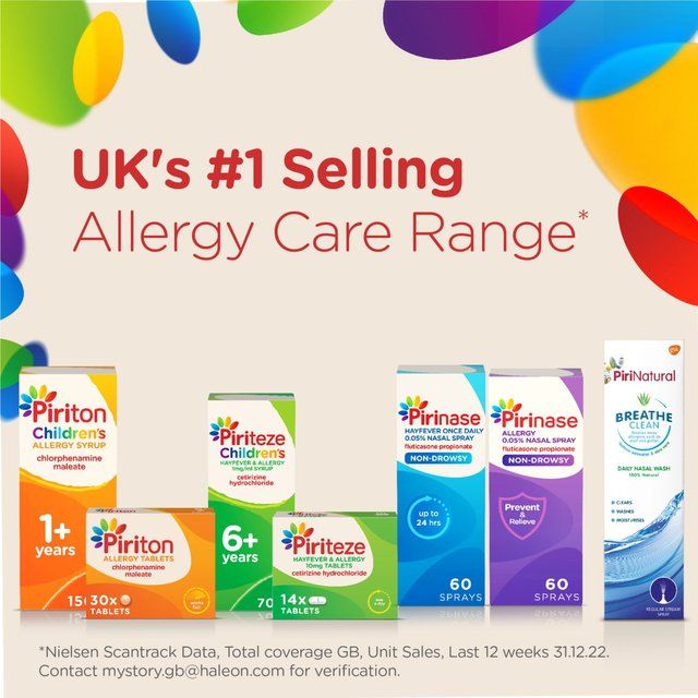 Piriteze Hayfever & Allergy Syrup Sugar Free Age 6+   70ml GOODS M&S   