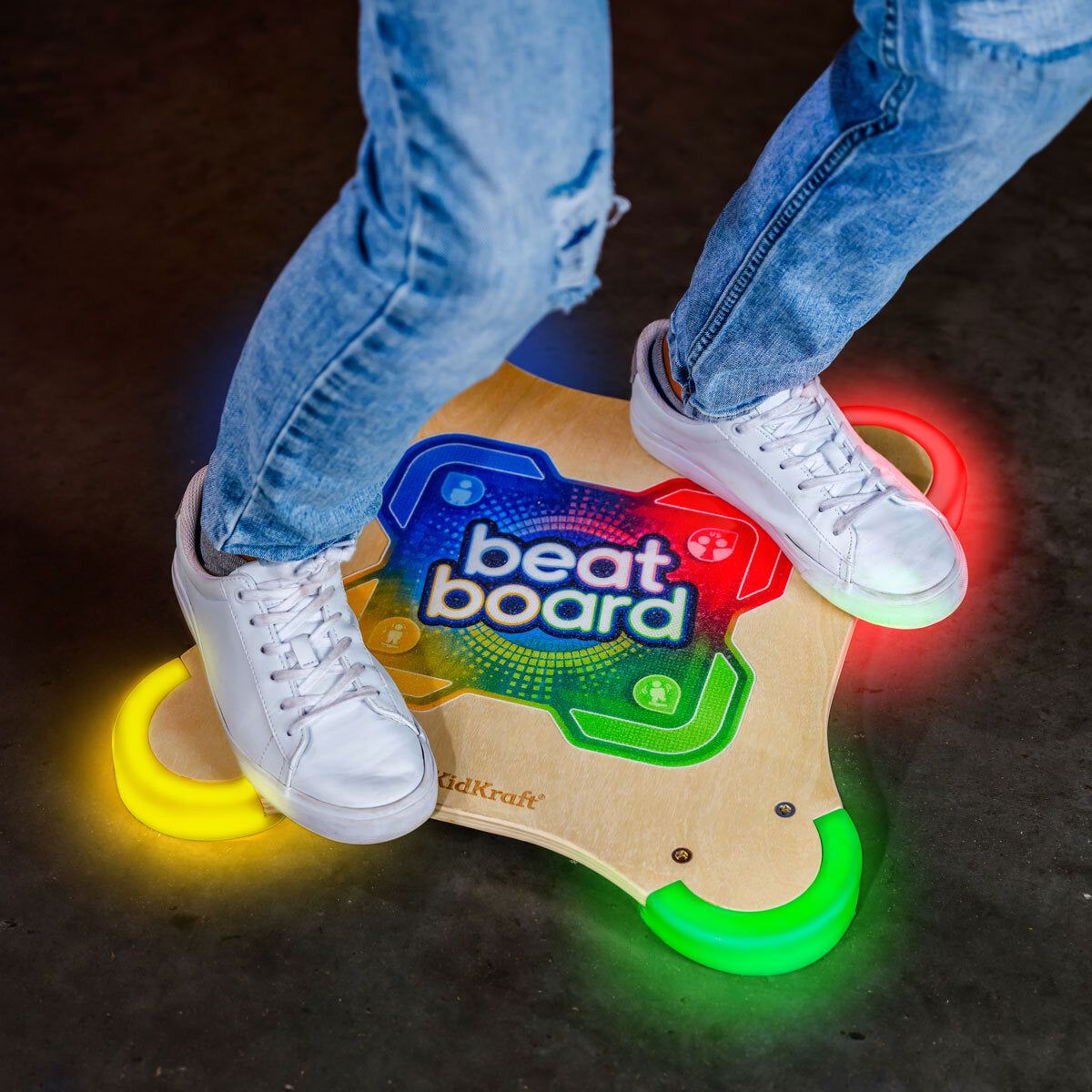 KidKraft Beat Board&trade; Wooden Stand-On Balance Game with 4 Modes, Lights and Sounds (5+ Years)