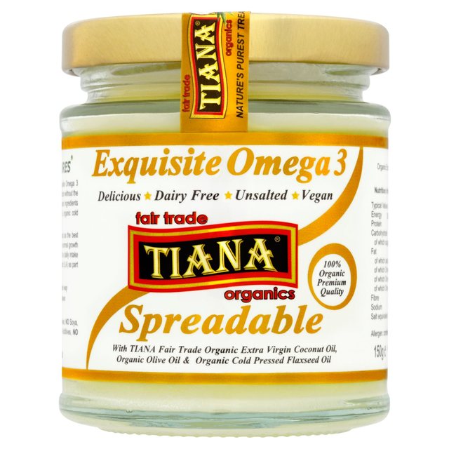 TIANA Organic Omega 3 Coconut Spreadable Butter   150ml