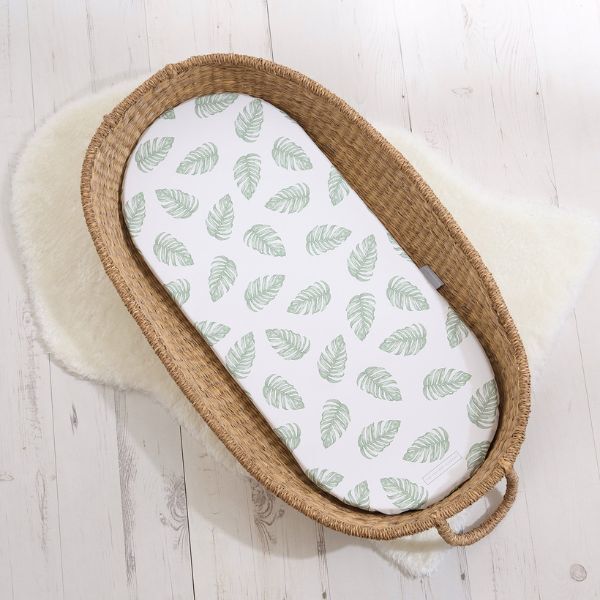 The Tiny Bed Co. Basket Changing Mat - Palm Bay (Green)