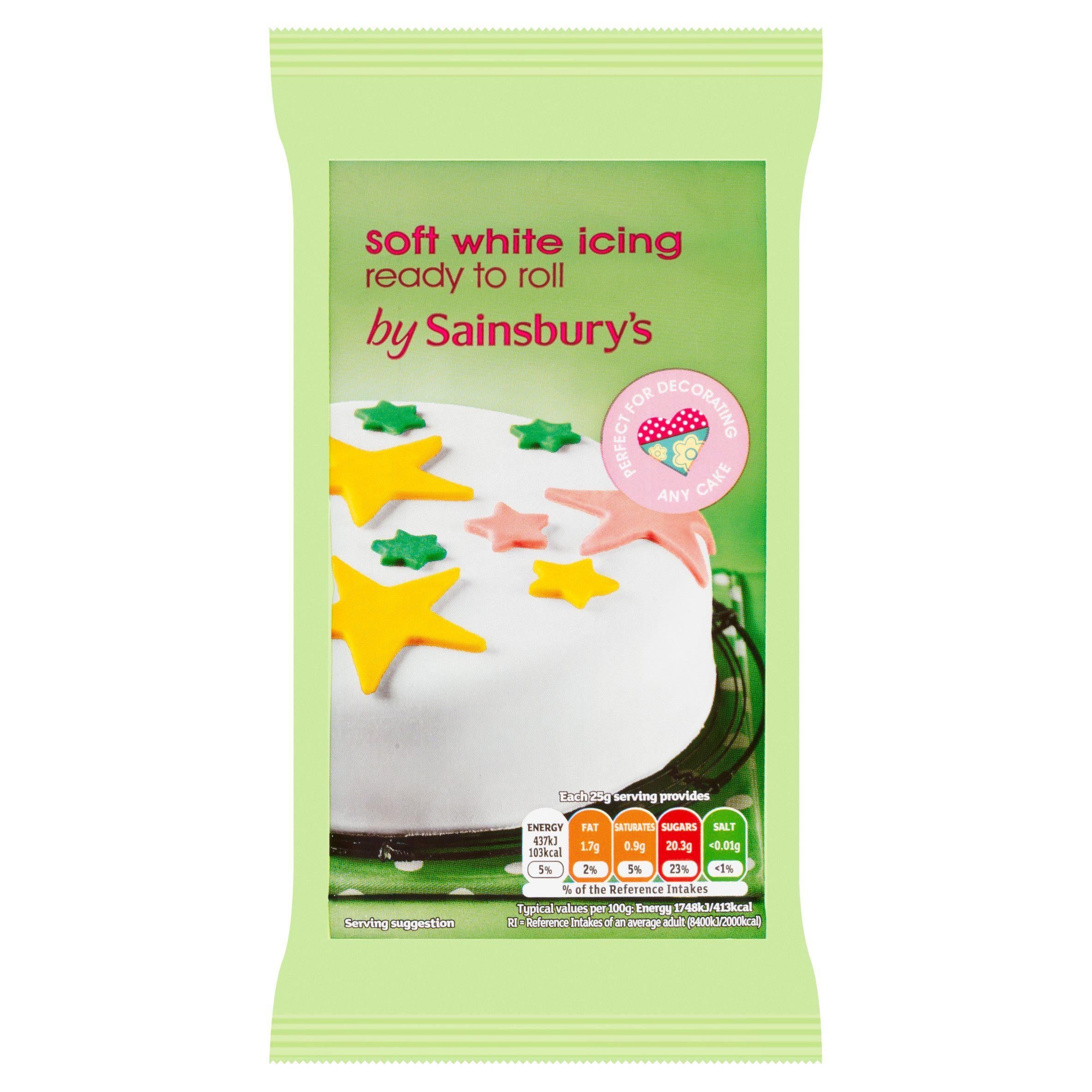 Sainsbury's Ready to Roll White Icing 500g Christmas baking Sainsburys   