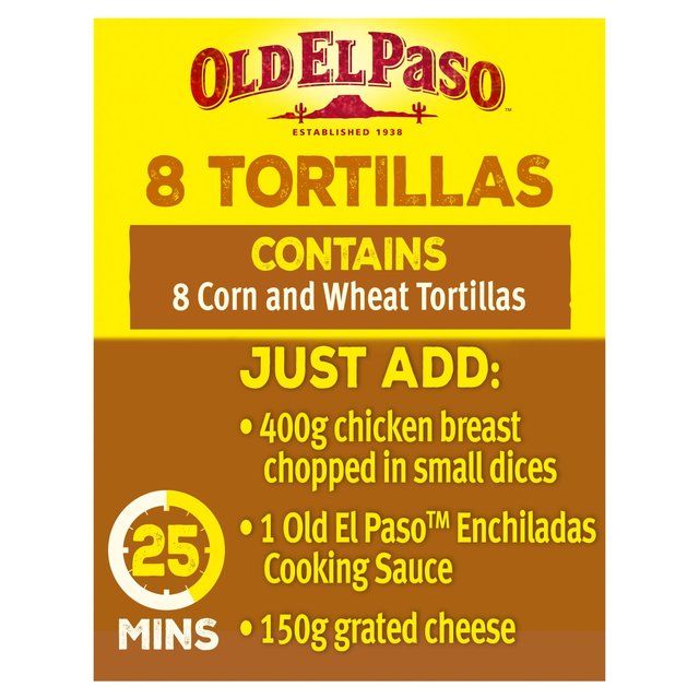 Old El Paso Corn & Wheat Tortilla Fajita Wraps   8 per pack