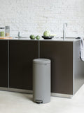Brabantia Mineral Concrete Grey NewIcon 30L Pedal Bin