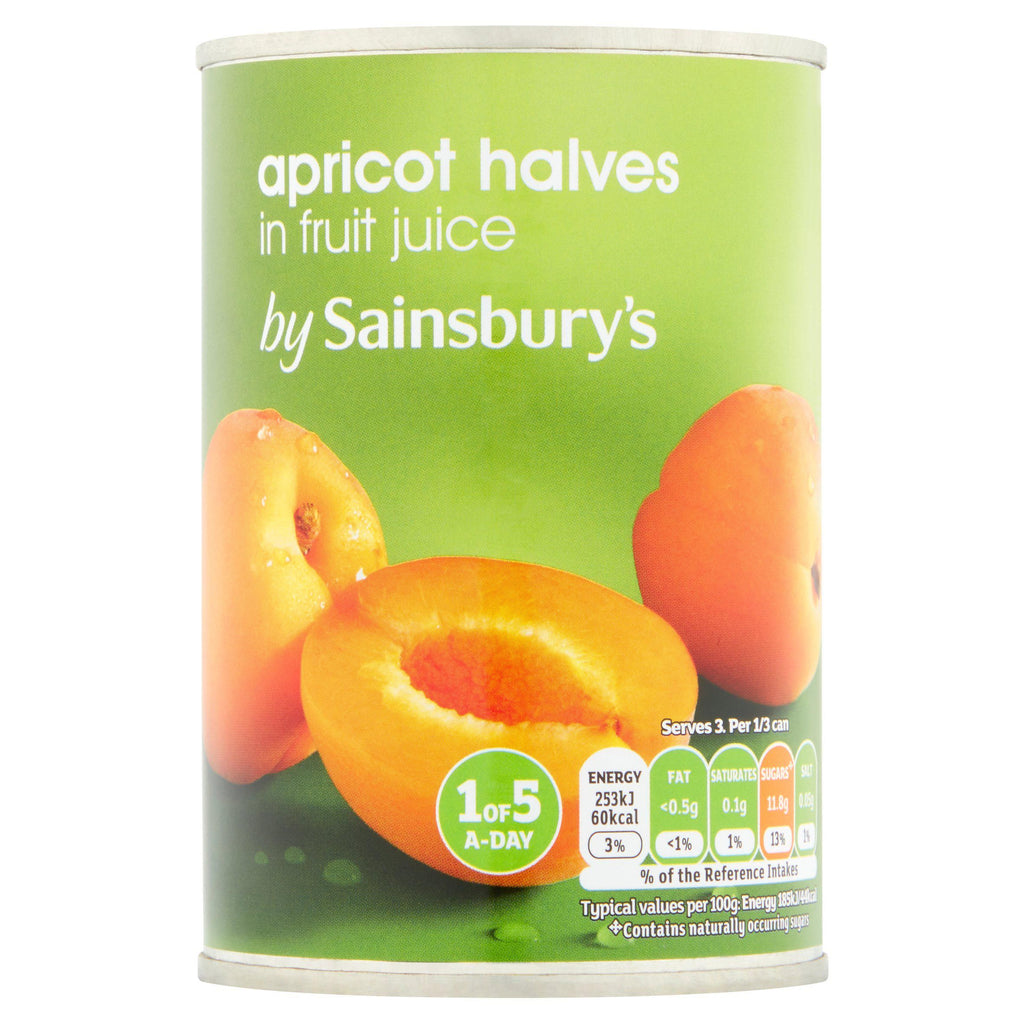 Sainsbury's Apricot Halves in Fruit Juice 411g