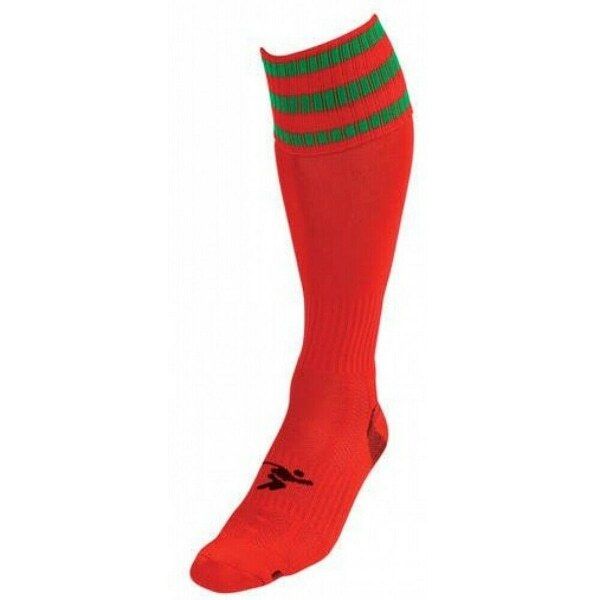 Precision Kids Pro Football Socks (12 -2) GOODS Superdrug Red/Green  