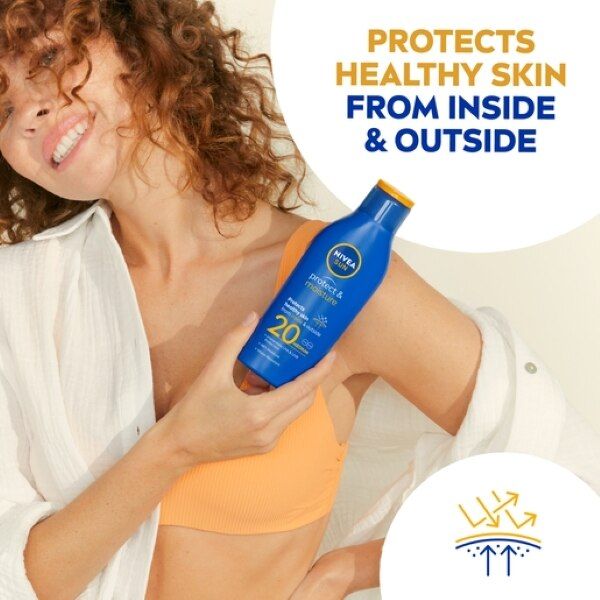 NIVEA SUN Suncream Lotion SPF 20, Protect & Moisture 200ml