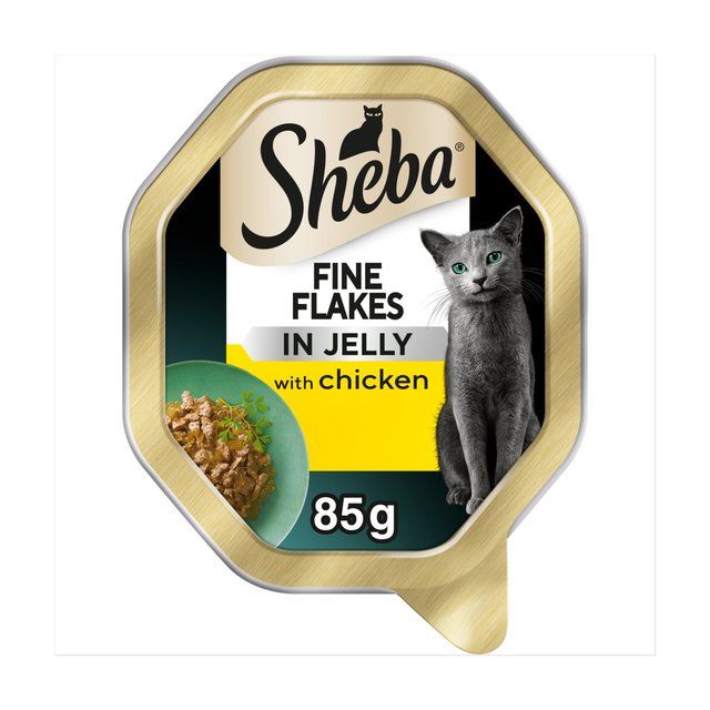 SHEBA Fine Flakes Cat Tray with Chicken in Jelly   85g