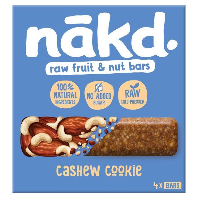 nakd. Cashew Cookie Fruit & Nut Bars Multipack   4 x 35g