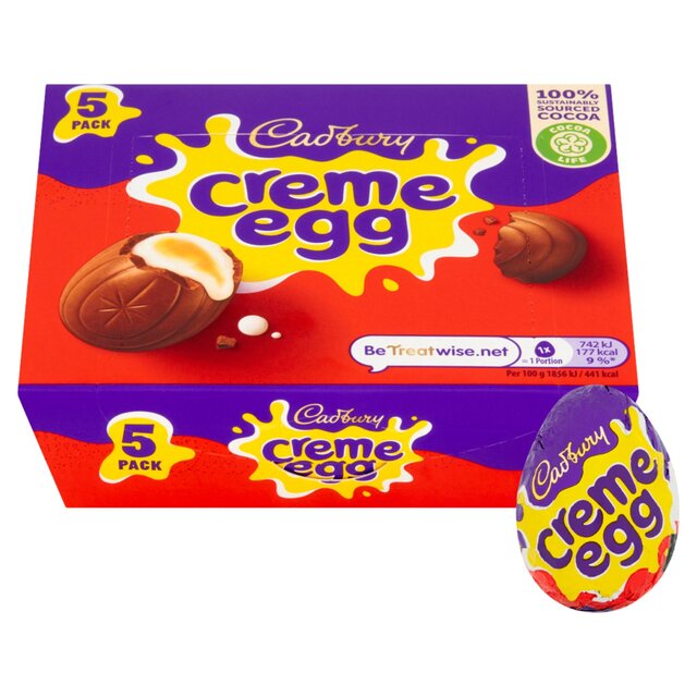 Cadbury Chocolate 5 Creme Eggs   197g