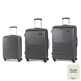 Rock Byron 3 Piece Hardside Luggage Set in Charcoal GOODS Costco UK