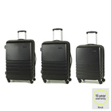 Rock Byron 3 Piece Hardside Luggage Set in Black GOODS Costco UK