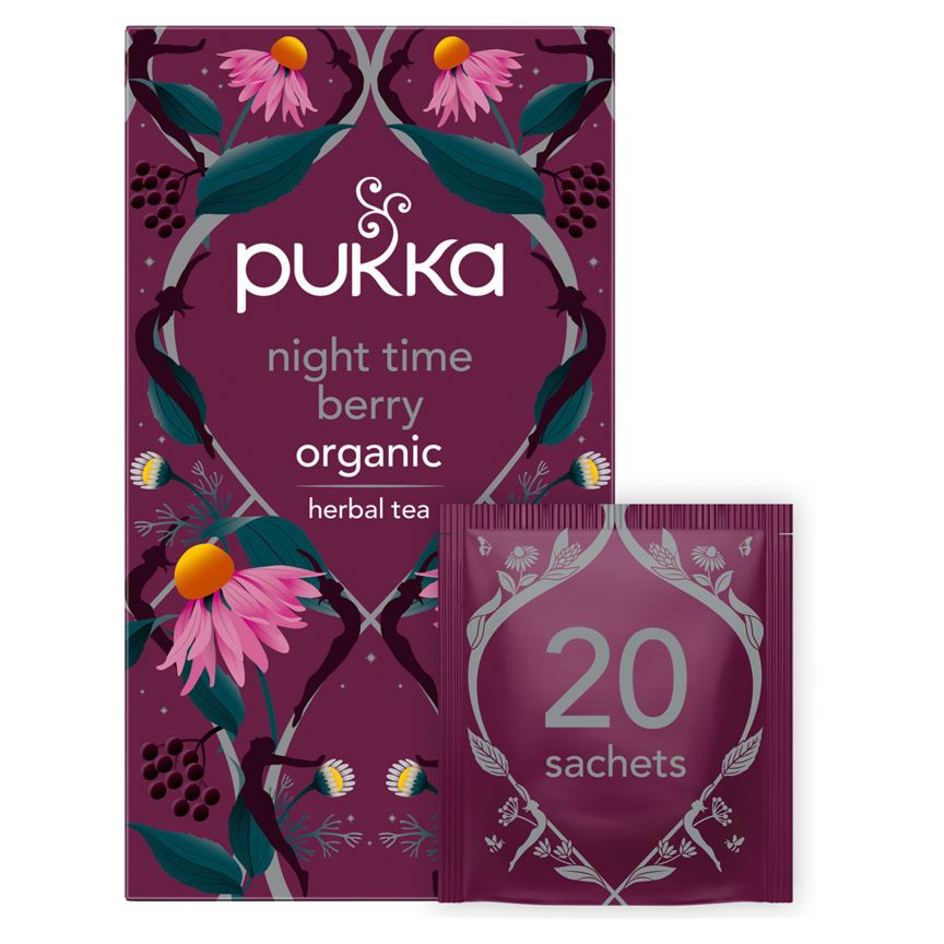 Pukka Organic Night Time Berry 20 Herbal Tea Sachets