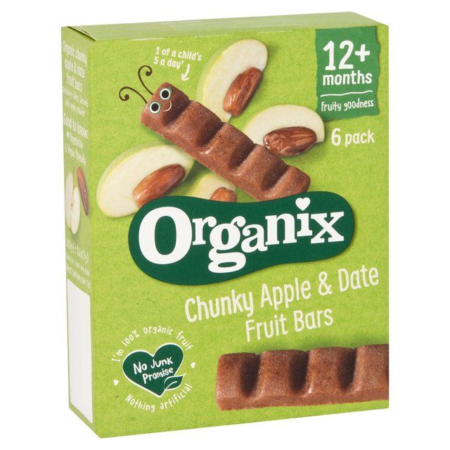 Organix Chunky Apple & Date Organic Fruit Bars Toddler Snack Multipack   6 x 17g GOODS M&S   