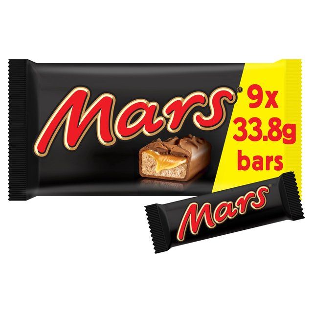 Mars Caramel Nougat & Milk Chocolate Snack Size Bars Multipack   9 x 33.8g