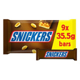 Snickers Caramel Nougat Peanuts & Milk Chocolate Snack Bars Multipack   9 x 35.5g GOODS M&S   