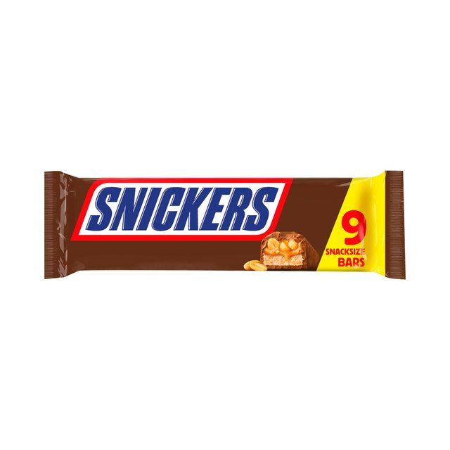 Snickers Caramel Nougat Peanuts & Milk Chocolate Snack Bars Multipack   9 x 35.5g GOODS M&S   